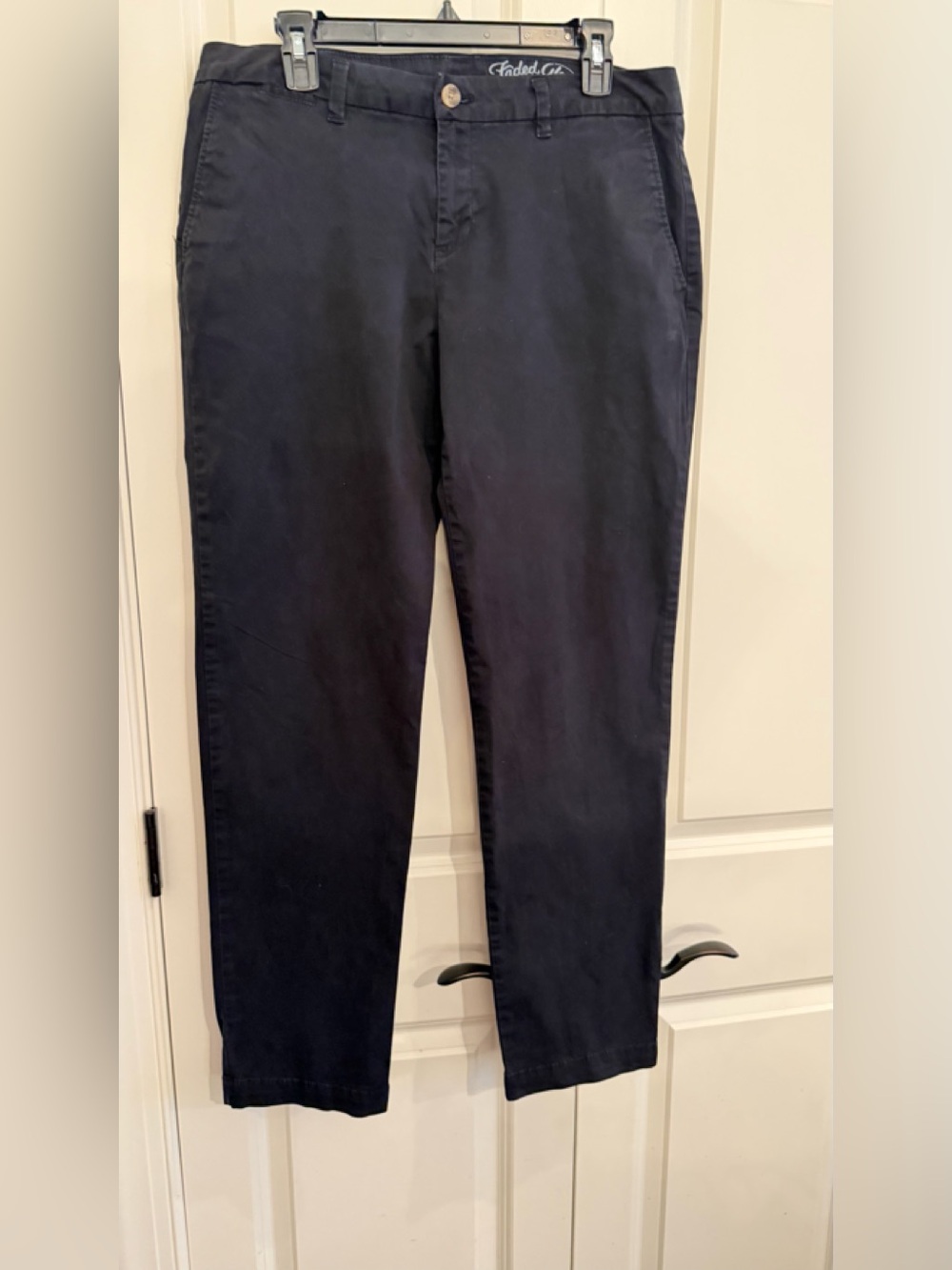 Faded Glory black Straight-Leg Pants 12 Tall